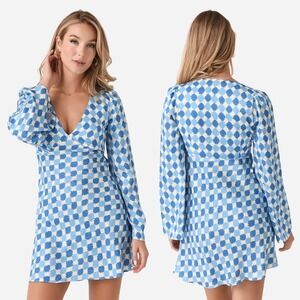 Kitty Rosalie Blue Picnic Check Shift Dress Mini Womens Sz 8‎ NEW Coastal Cruise